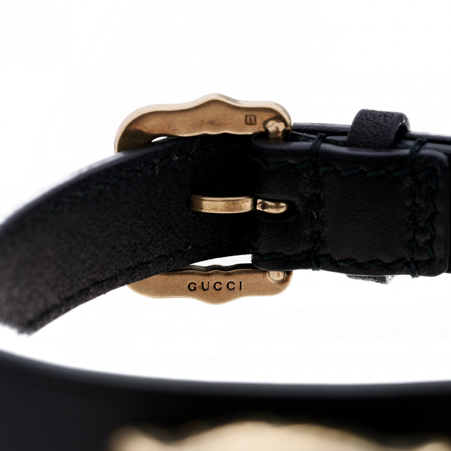 Gucci Calfskin Feline Head Choker Black 4 of 7