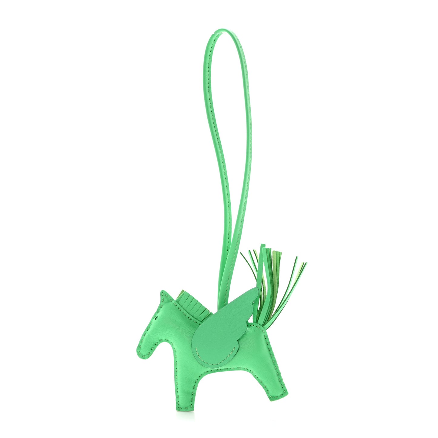 Milo Lambskin Grigri Rodeo Pegase Horse Bag Charm PM Vert Comics