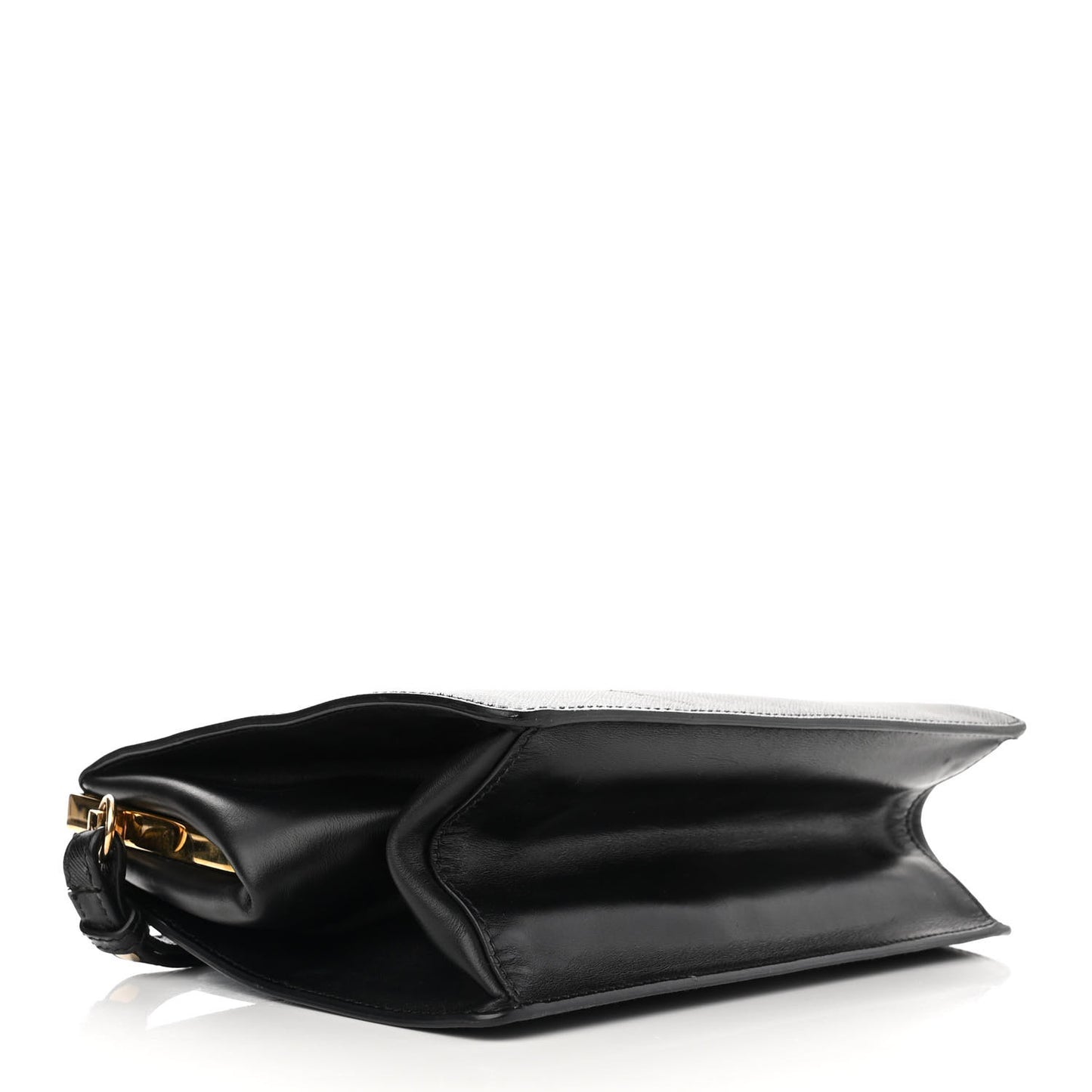 Saffiano City Calfskin Light Frame Bag Black