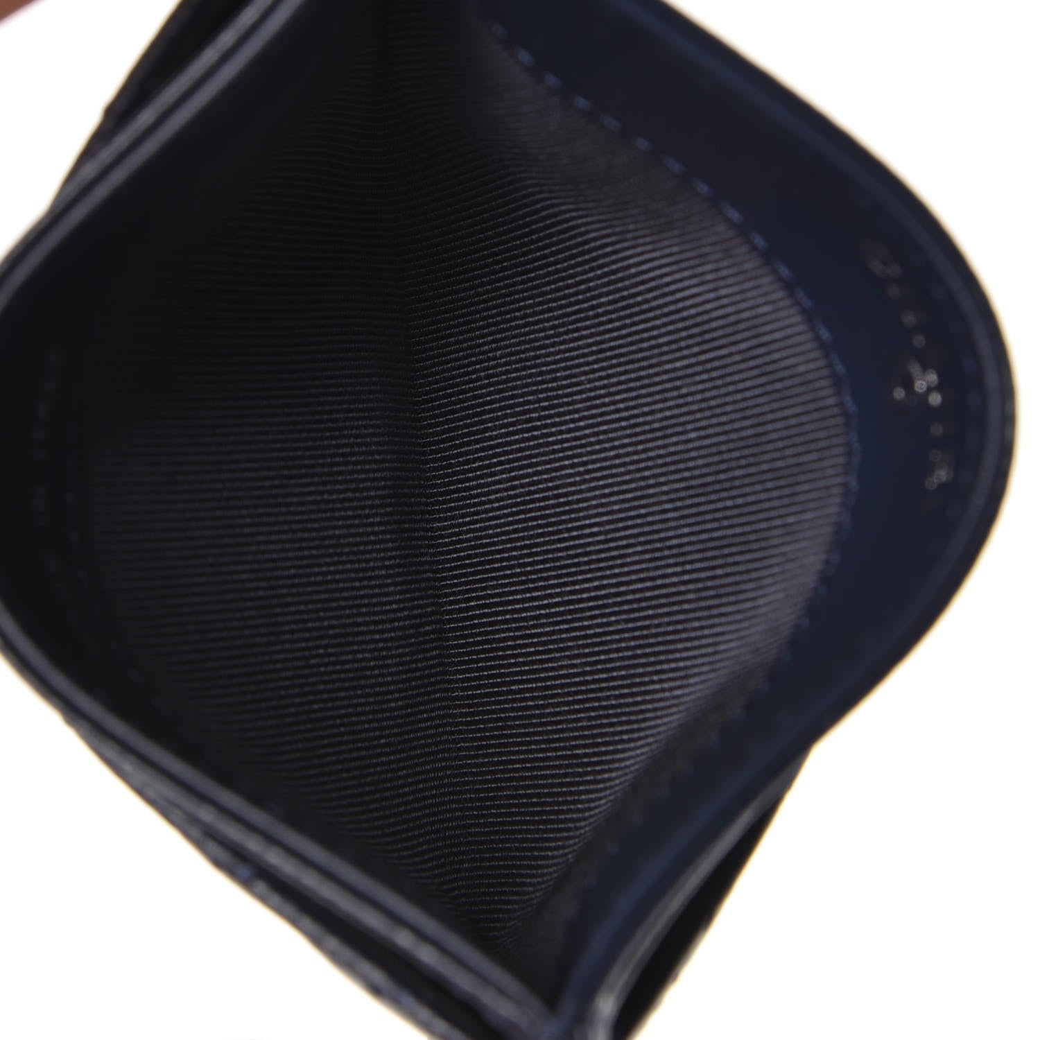 Chanel Caviar Chevron Card Holder Navy 6 of 10