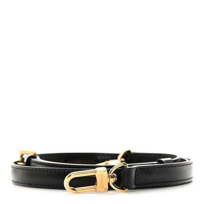 Louis Vuitton Calfskin 16mm Adjustable Shoulder Strap Black 1 of 8