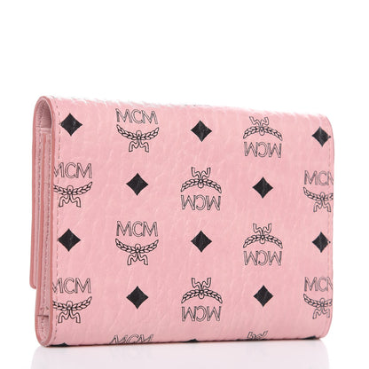 MCM Visetos Trifold Wallet Pink 3 of 7