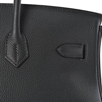 Hermes Togo Horseshoe Birkin 35 Vert Cypress Anemone 12 of 33