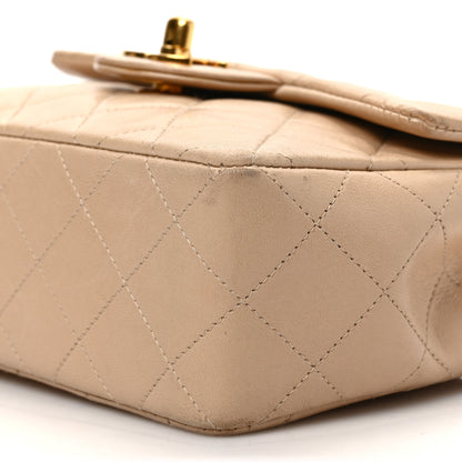 Chanel Lambskin Quilted Mini Square Flap Beige 9 of 10