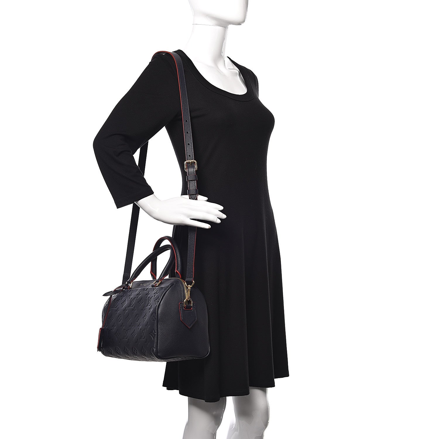 Louis Vuitton Empreinte Speedy Bandouliere 25 NM Marine Rouge 2 of 12