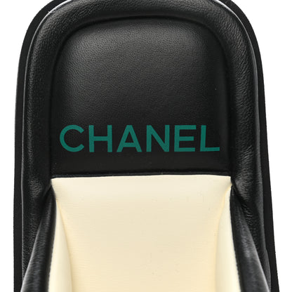 Chanel Lambskin Padded Pool Thong Sandals 40 Black 6 of 11