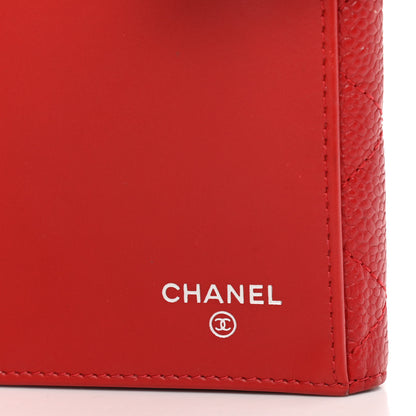 Chanel Caviar Quilted CC Long Double Wallet Red 7 of 14