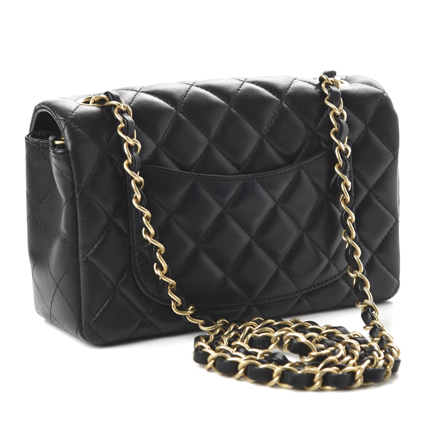 Chanel Lambskin Quilted Mini Rectangular Flap Black 3 of 11