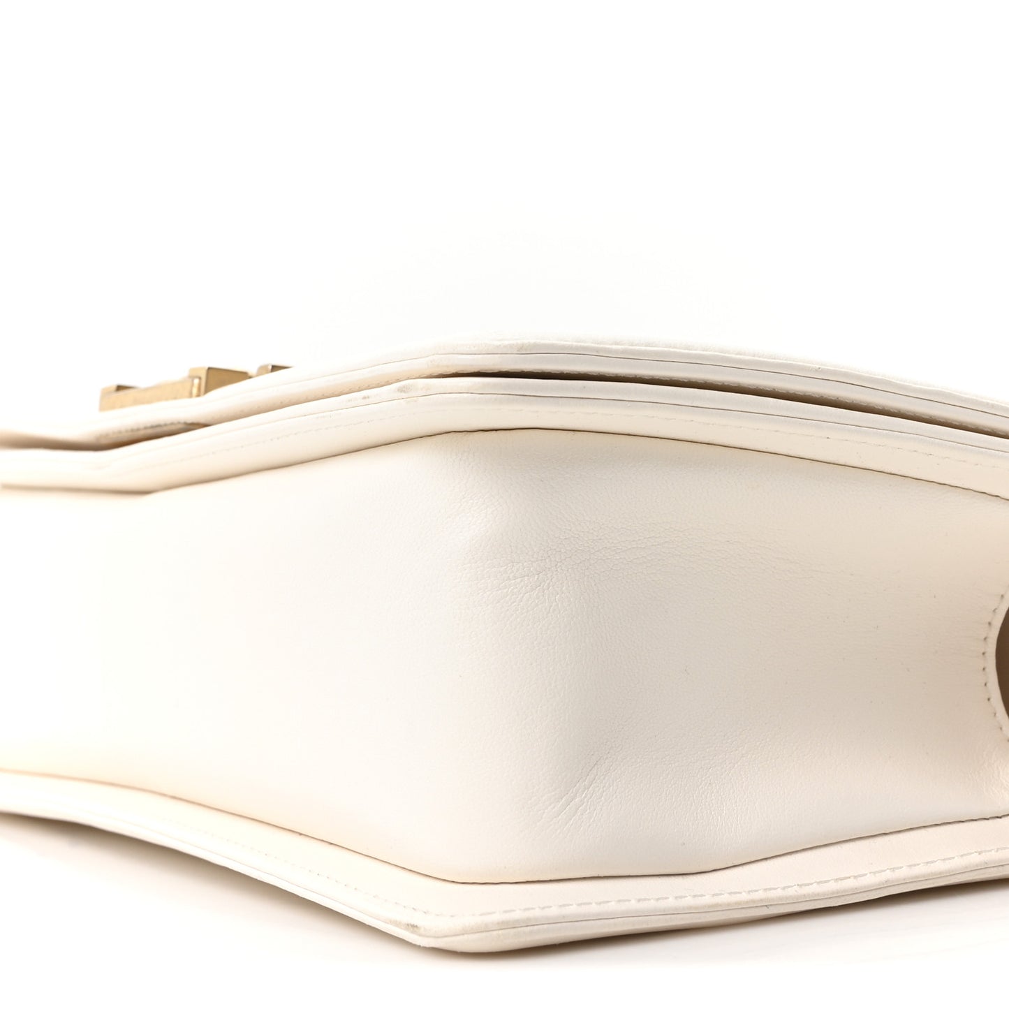 Snakeskin Medium Boy Flap White
