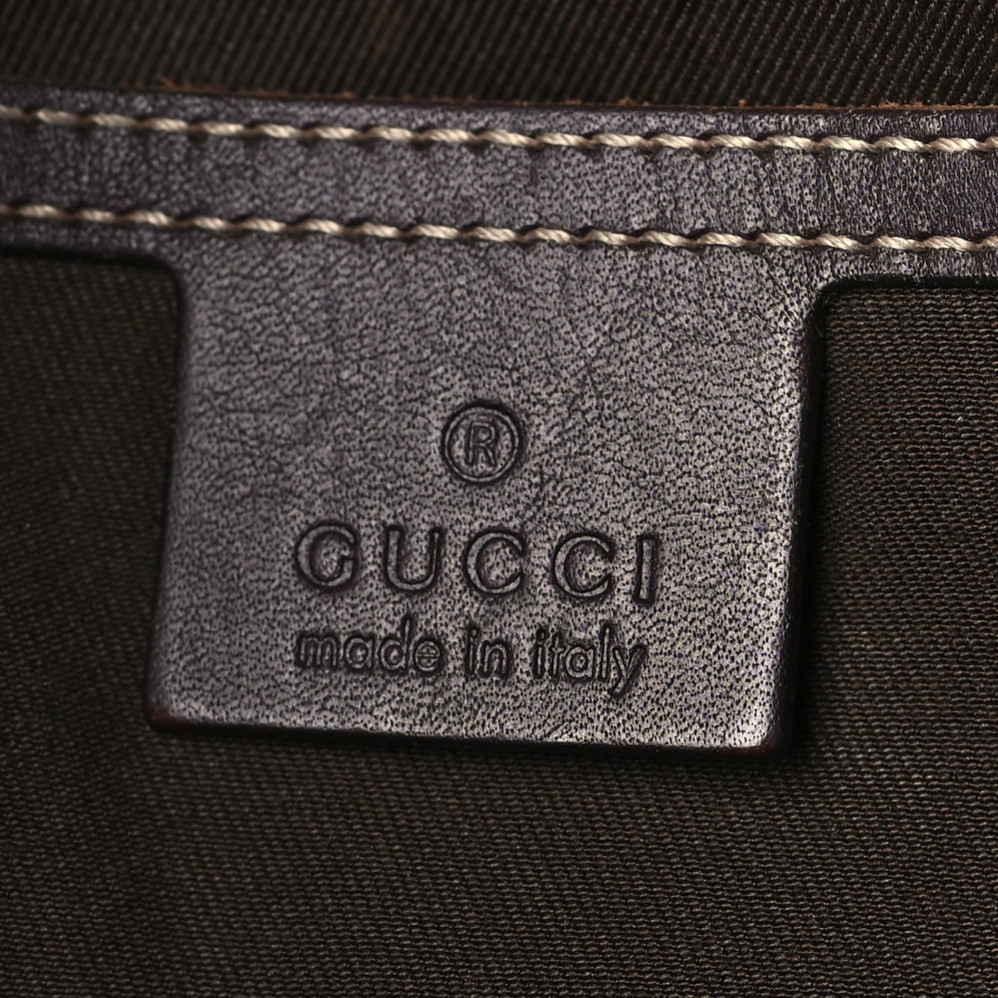 GG Supreme Monogram Medium Zippered Shopping Tote Dark Brown