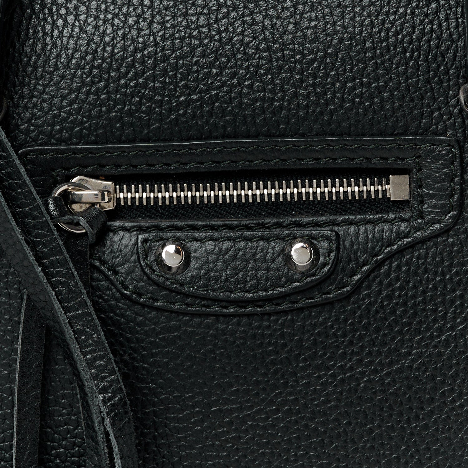 Balenciaga Grained Calfskin Papier Mini A4 Zip Around Tote Black 9 of 11