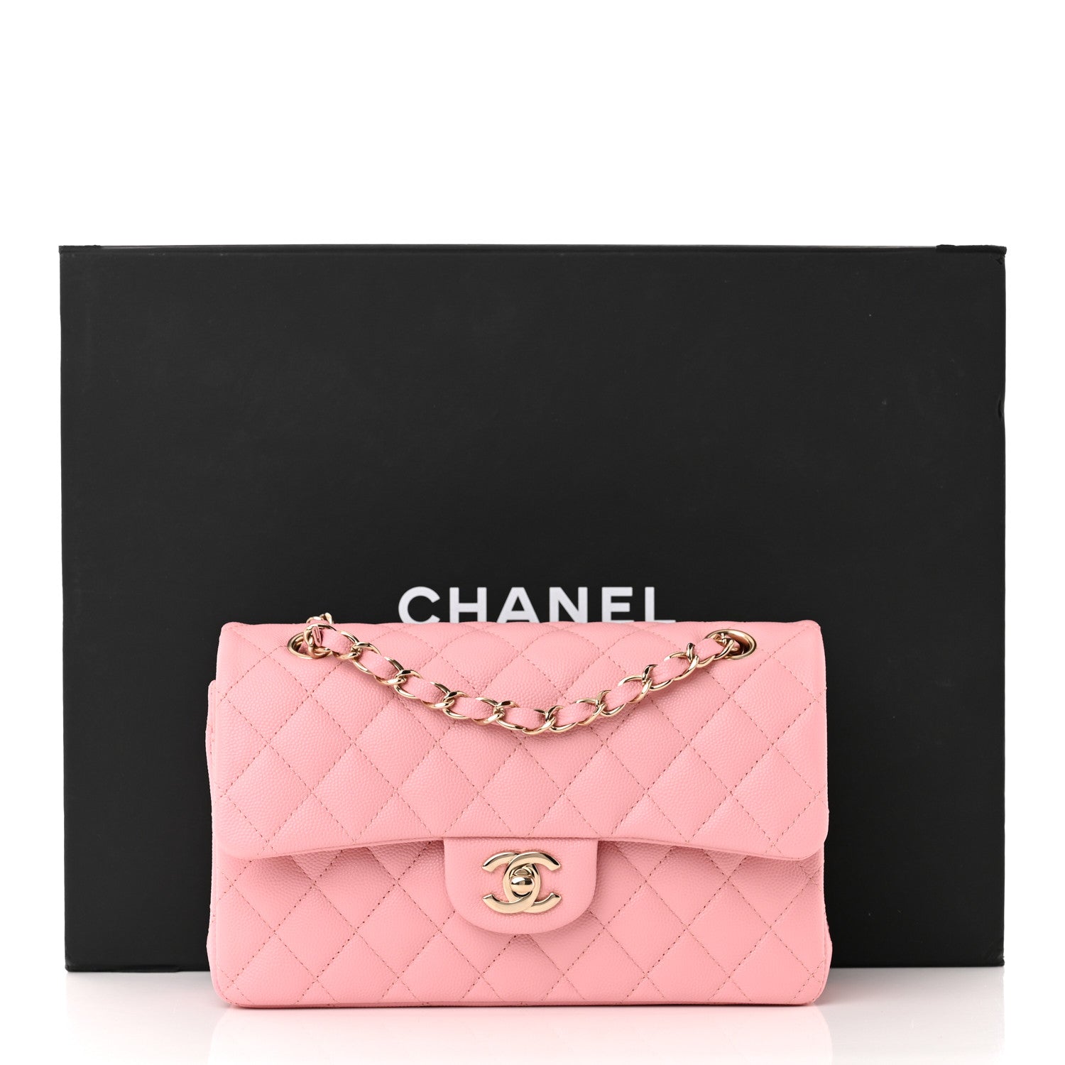 Chanel Caviar Quilted Small Double Flap Pink 11 of 11