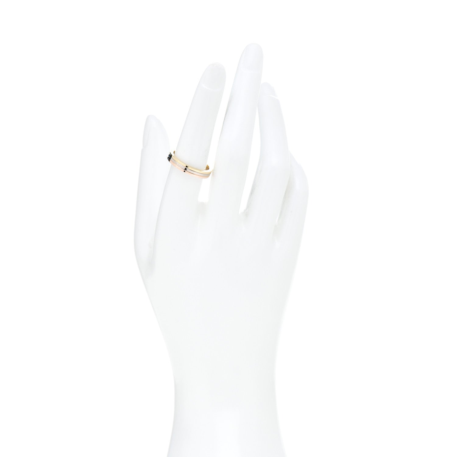 Cartier 18K Pink White Yellow Gold 3.5mm Vendome Louis Cartier Wedding Band Ring 55 7.25 2 of 4