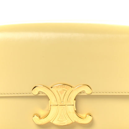 Celine Shiny Calfskin Triomphe Shoulder Bag Papyrus 7 of 9