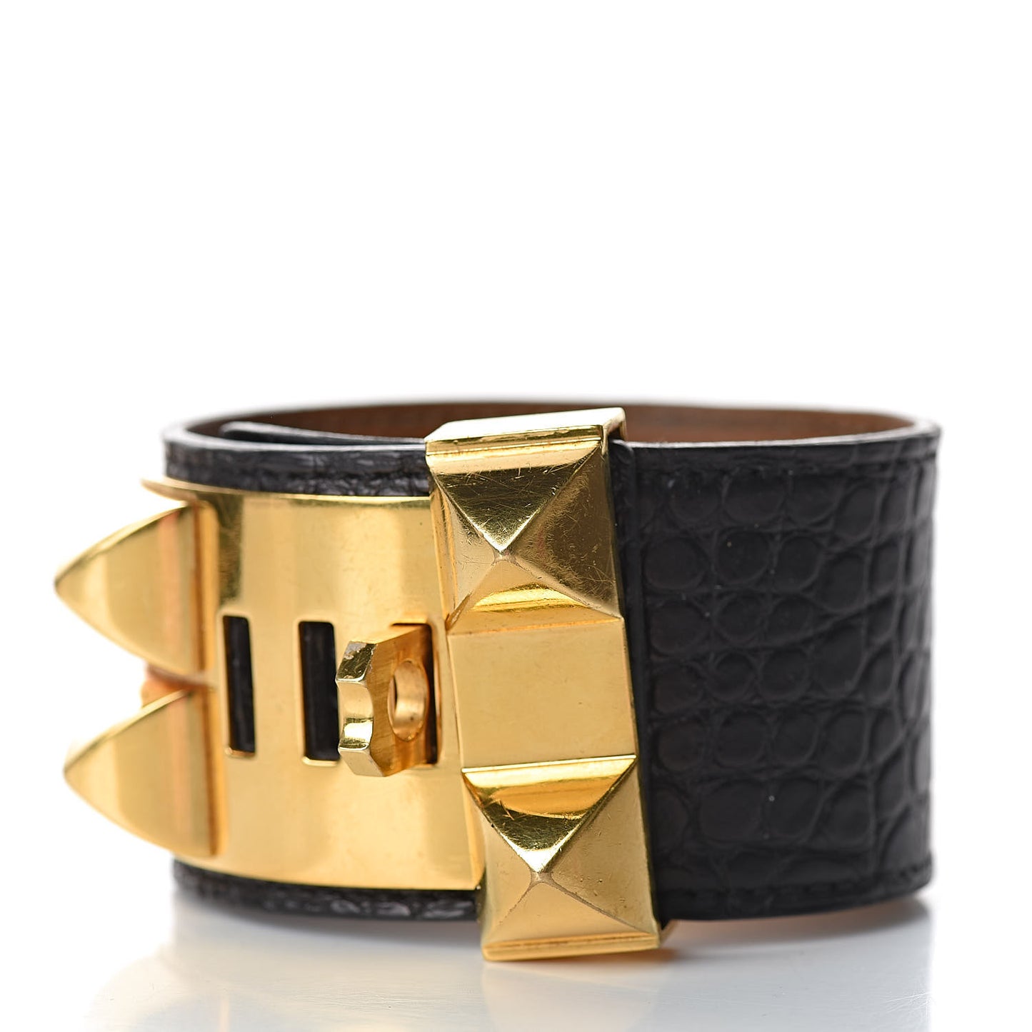 Matte Alligator Collier de Chien CDC Bracelet S Black