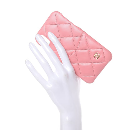 Chanel Lambskin Quilted iPhone X Coco Tech Case Pink 2 of 7