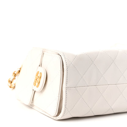 Chanel Caviar Quilted Mini Chanel 25 Handbag White 9 of 10