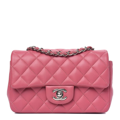 Chanel Lambskin Quilted Mini Rectangular Flap Pink 1 of 4
