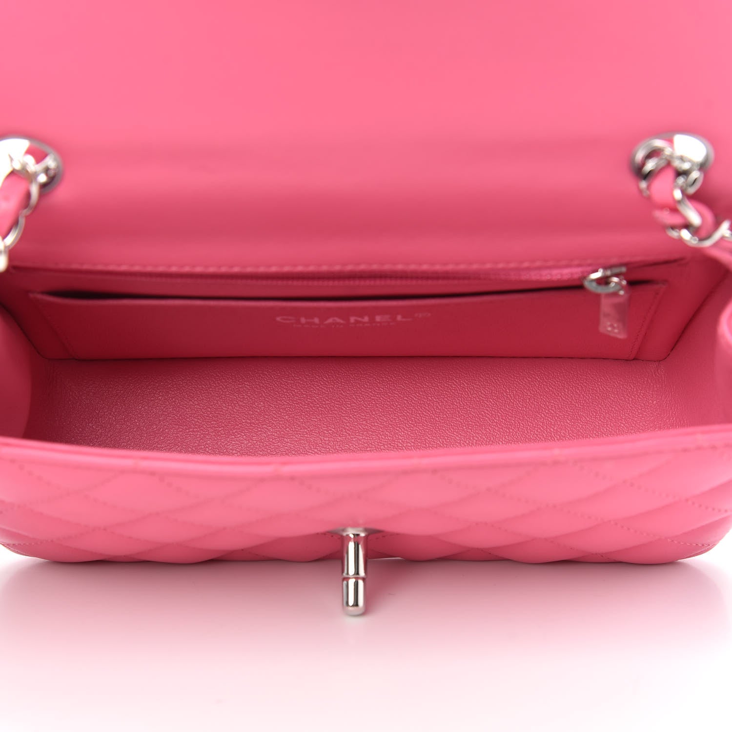Chanel Lambskin Quilted Mini Rectangular Flap Pink 5 of 10