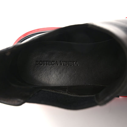 Bottega Veneta Calfskin Mens The Tire Cropped Chelsea Boots 40 Black Bright Red 7 of 10