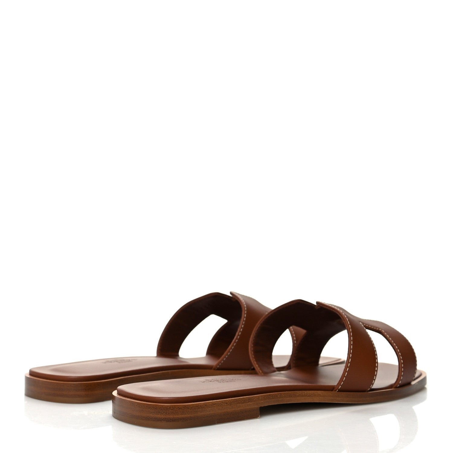 Hermes Box Calfskin Oran Sandals 39 Gold 4 of 8