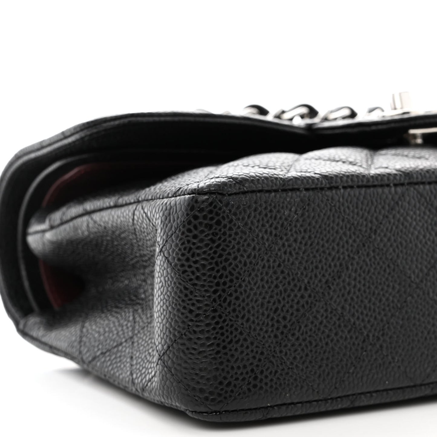 Caviar Quilted Small Double Flap Black