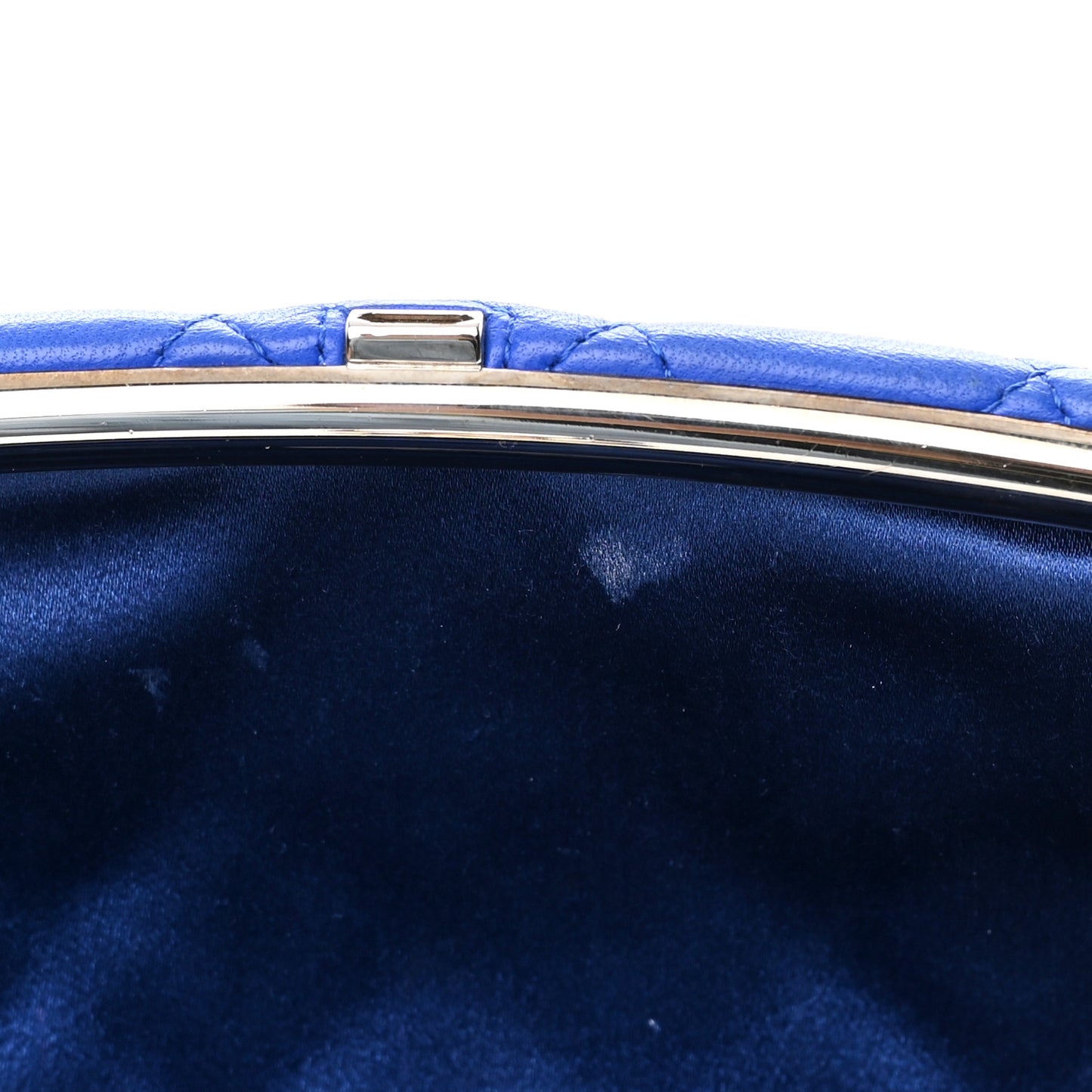 Lambskin Quilted Timeless Clutch Blue