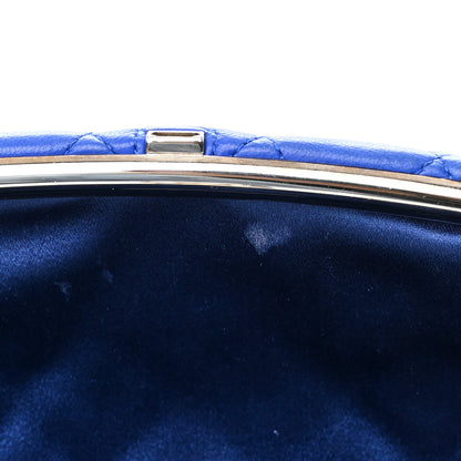 Chanel Lambskin Quilted Timeless Clutch Blue 10 of 15