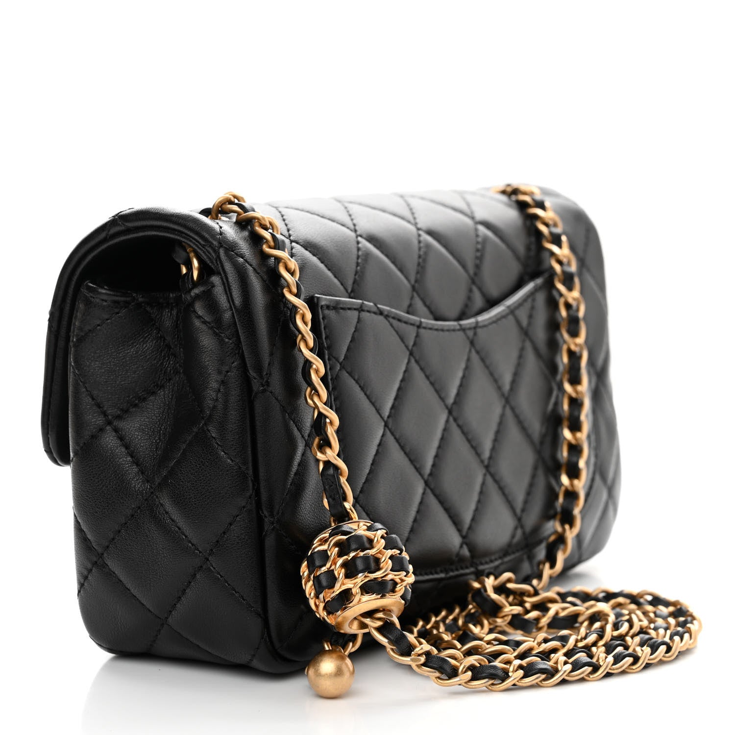 Chanel Lambskin Quilted Mini Rectangular Pearl Crush Flap Black 3 of 11