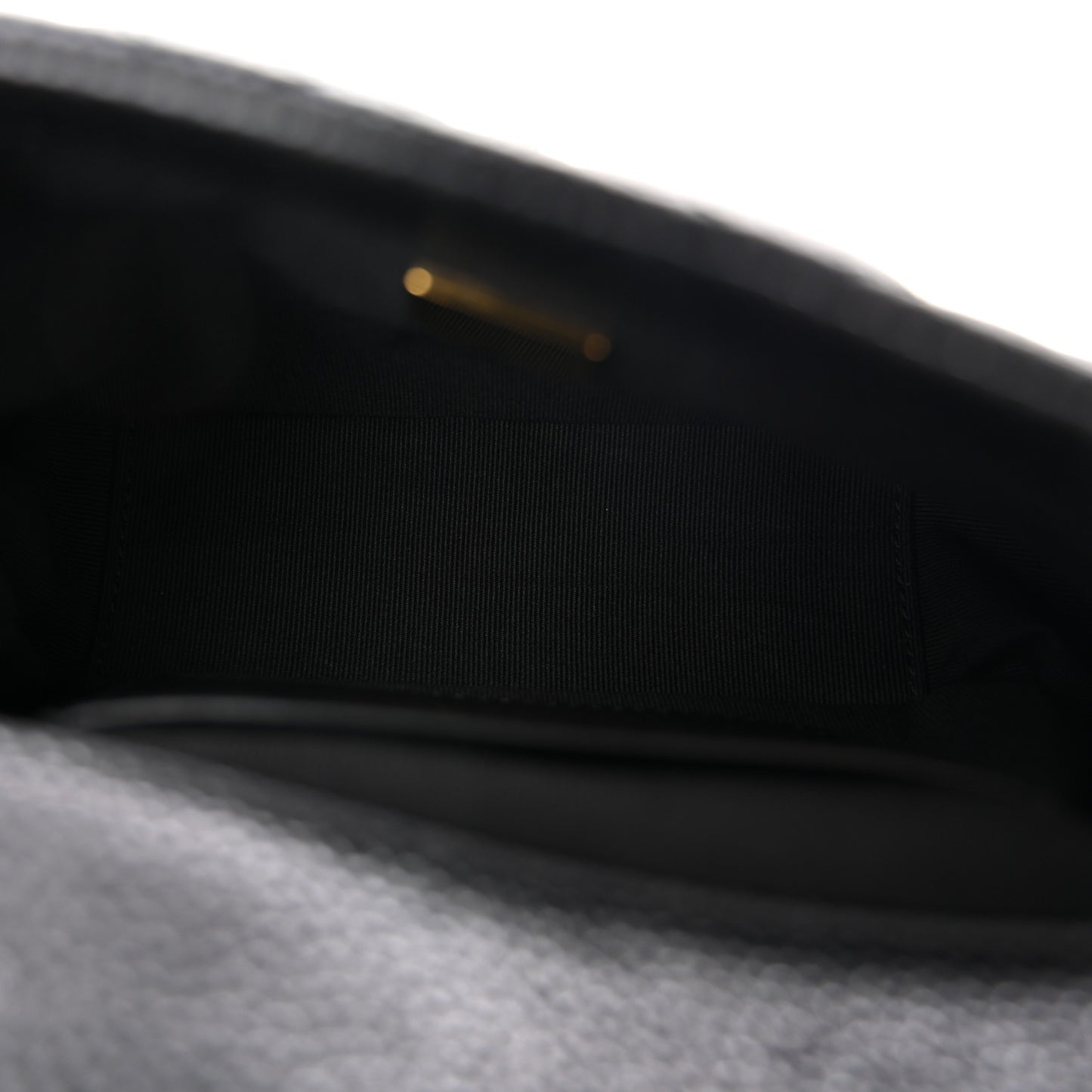 Grained Lambskin Quilted Mini Flap Black