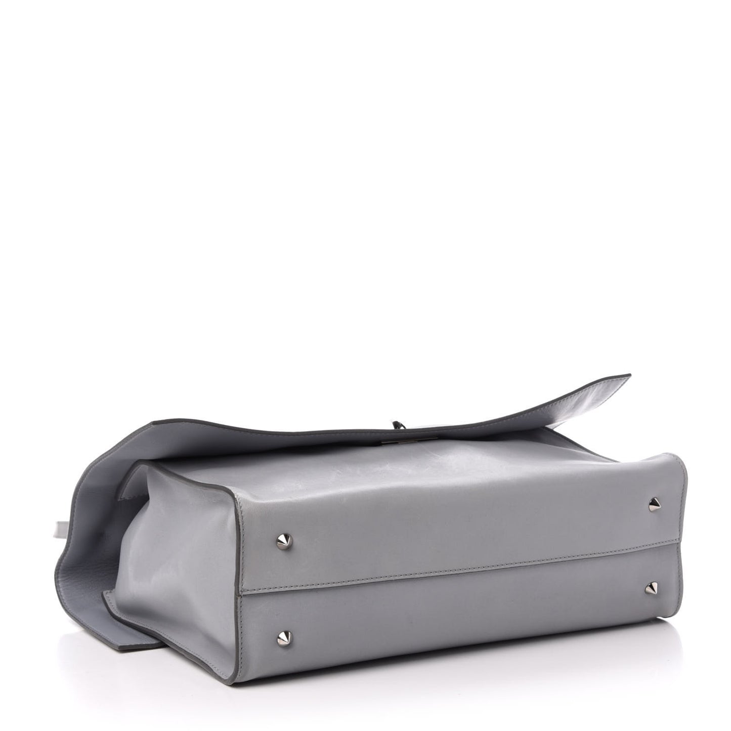 Lambskin Medium Shark Lock Satchel Grey