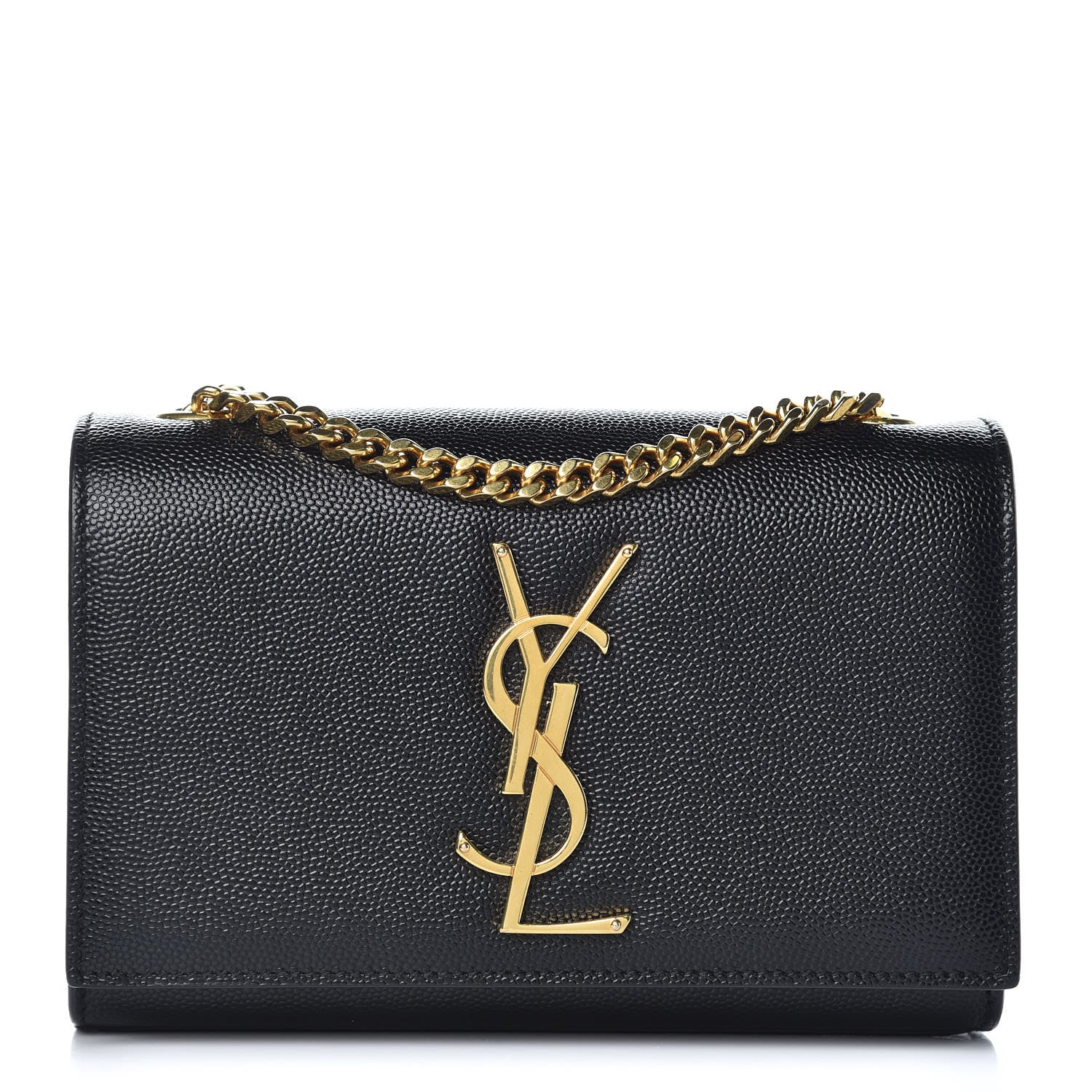 Saint Laurent Grain De Poudre Small Monogram Kate Satchel Black 1 of 9