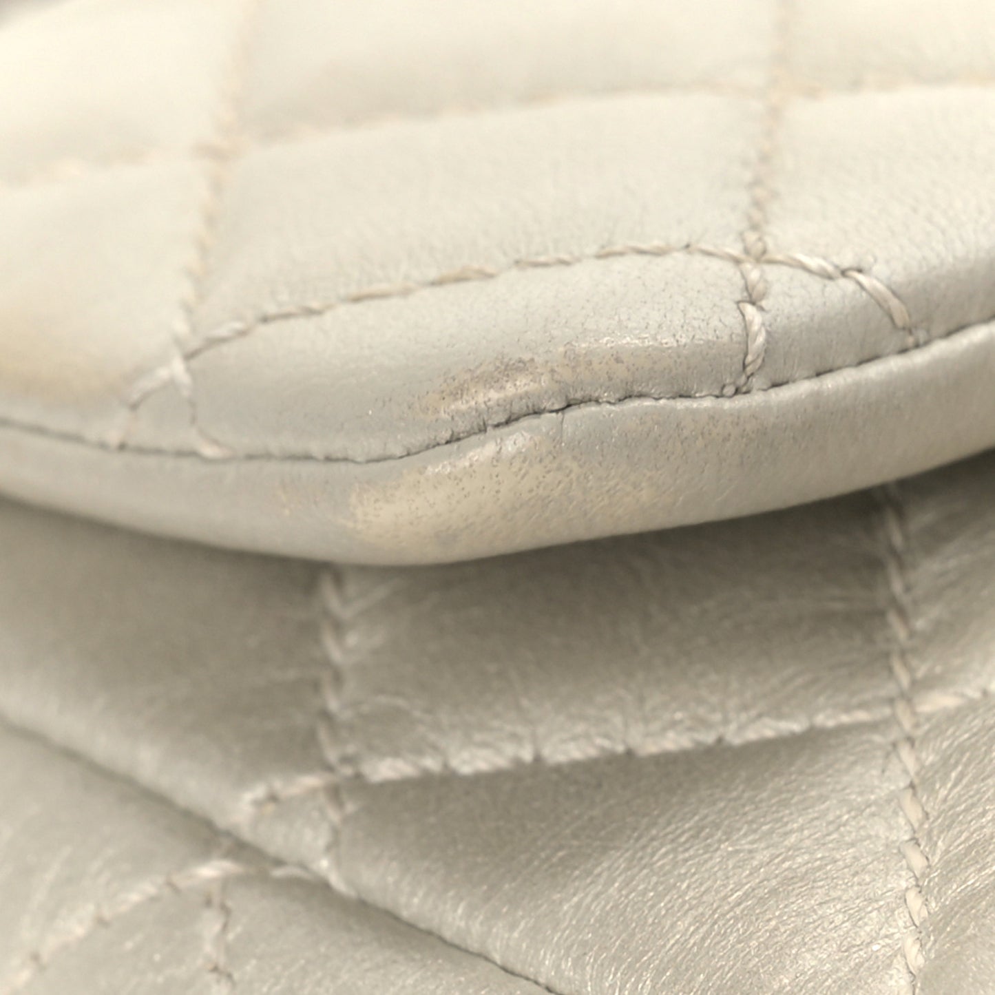 Metallic Lambskin Quilted Mini Square Flap Gold