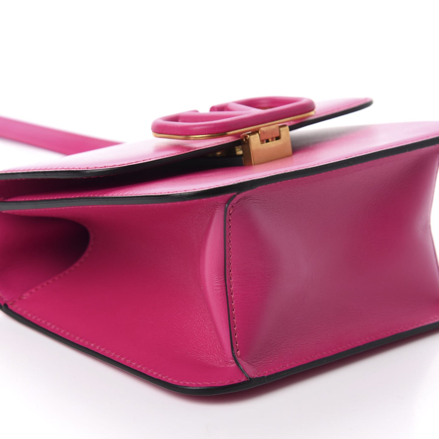 Smooth Calfskin Small VSling Shoulder Bag Fuchsia