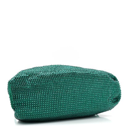 Bottega Veneta Satin Crystal Embellished The Mini Pouch Emerald 4 of 8