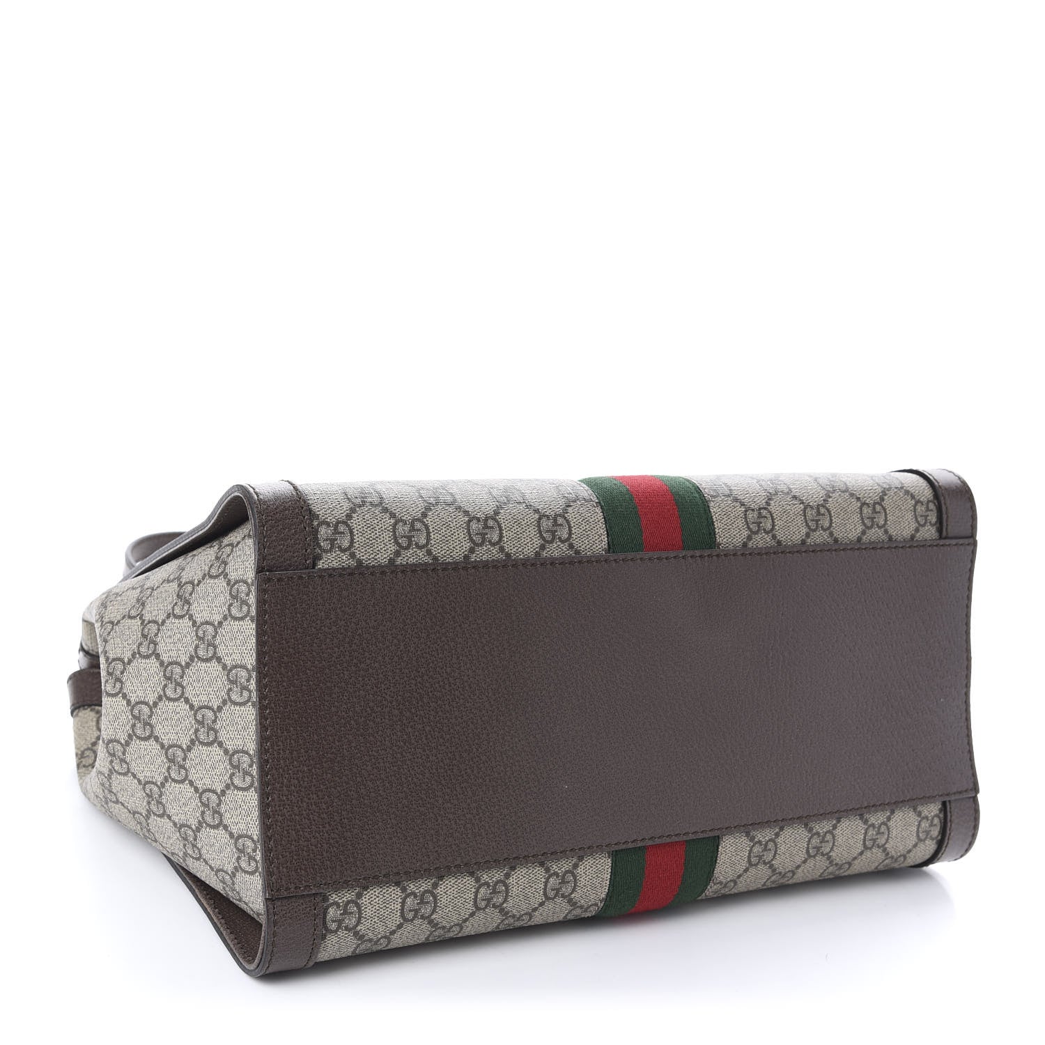 Gucci GG Supreme Monogram Web Medium Ophidia Tote Bag Brown 4 of 10