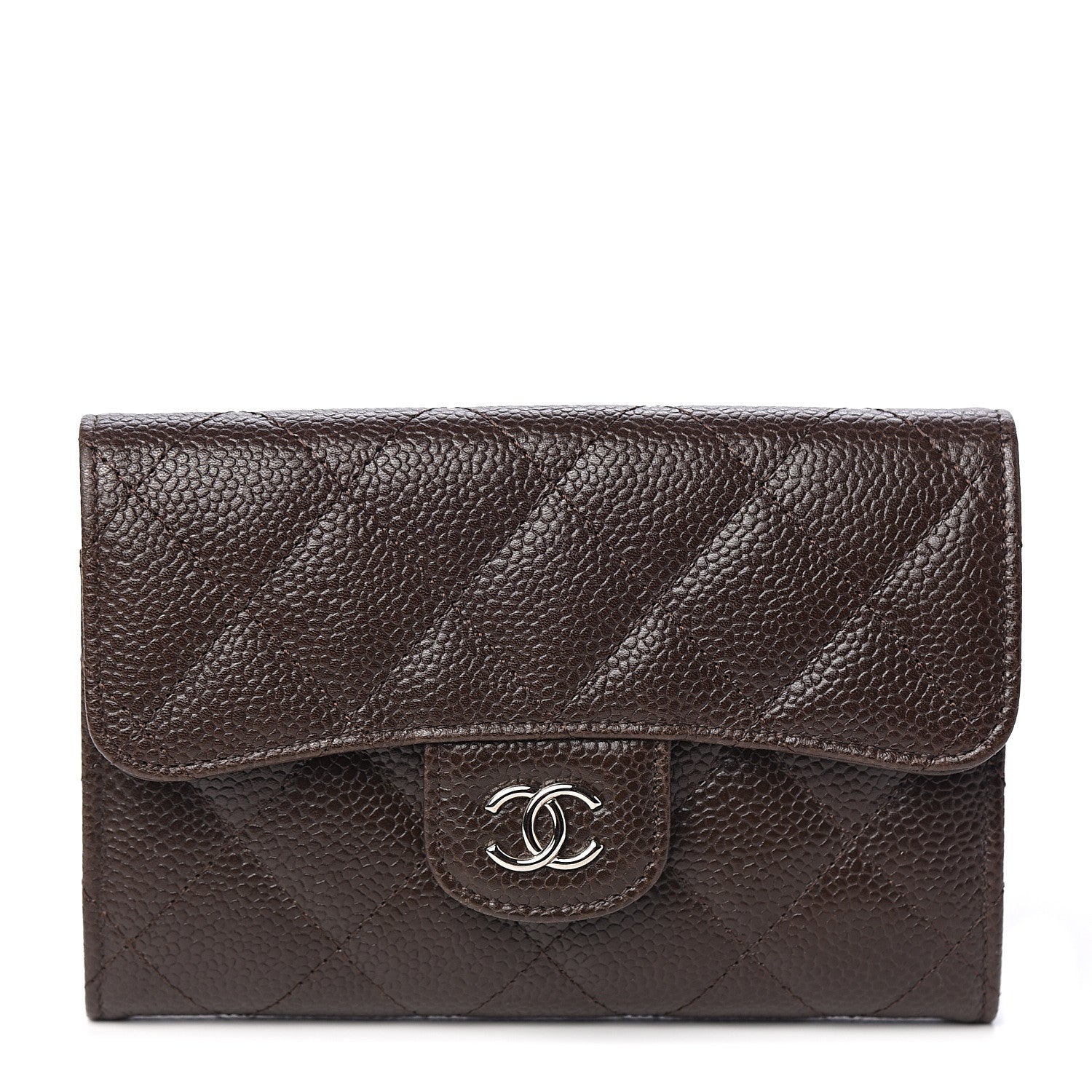 Chanel Caviar Quilted Small Flap Wallet Brown 1 of 8