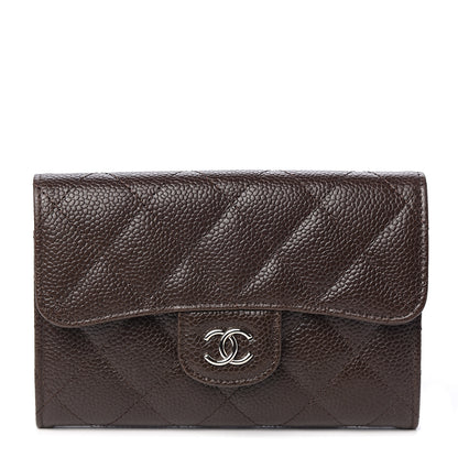 Chanel Caviar Quilted Small Flap Wallet Brown 1 of 8