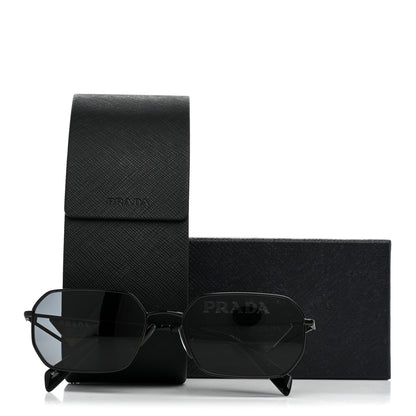 Prada Metal Symbole Triangle Logo Sunglasses SPR A51 Black 8 of 8