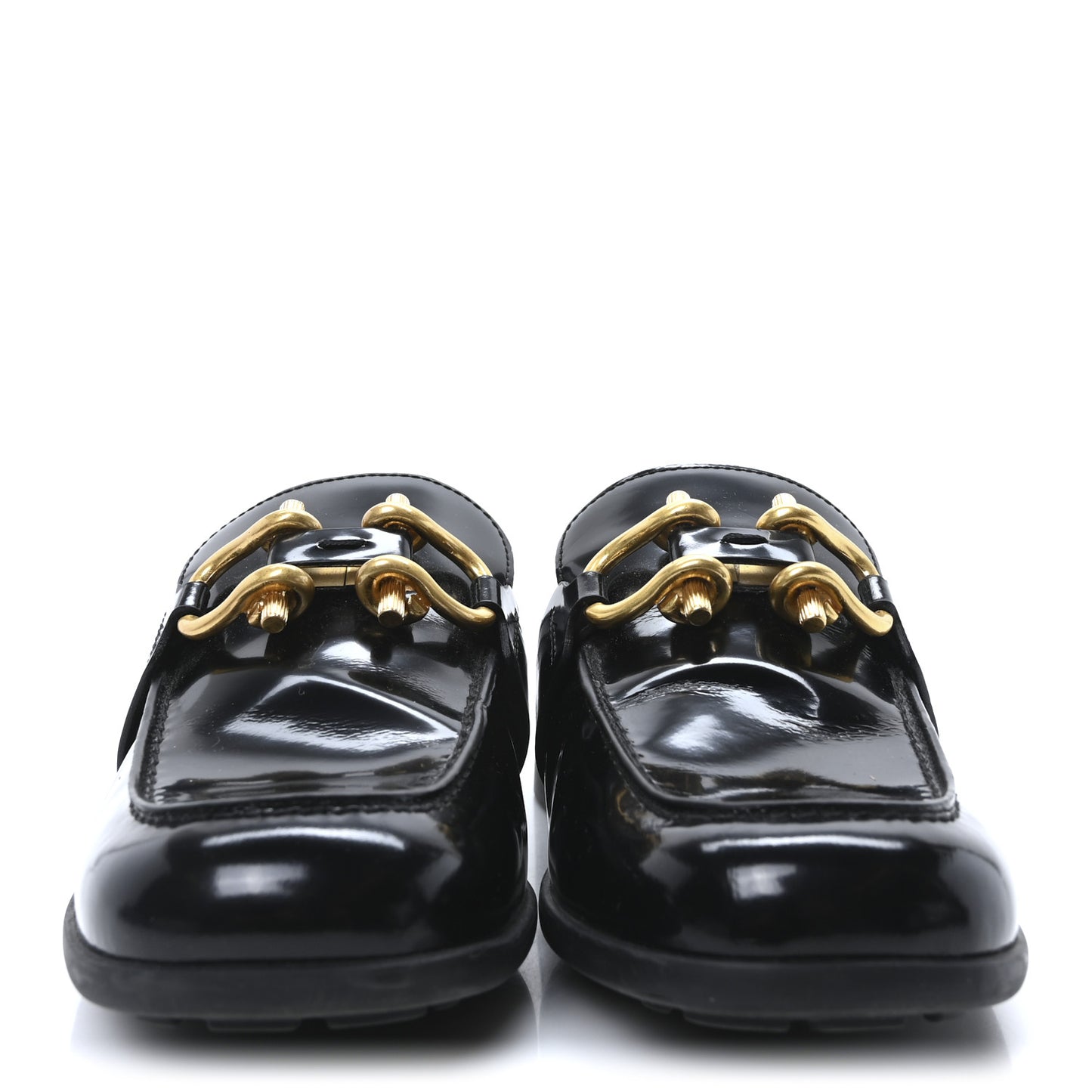 Glossy Calfskin Monsieur Loafers 37 Black