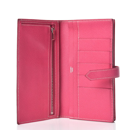 Hermes Epsom Bi-Color Bearn Wallet Tosca Rose Tyrien 5 of 9