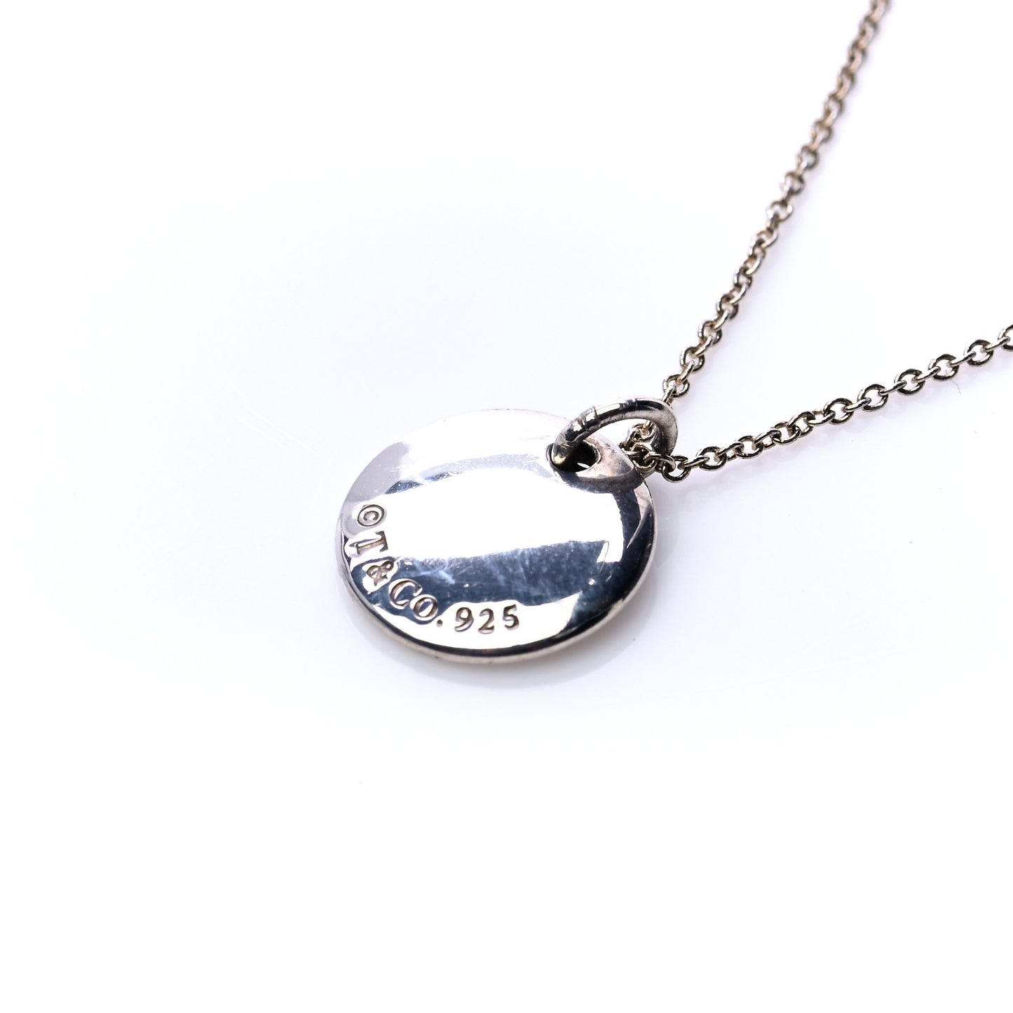 Sterling Silver Letter G Round Pendant Necklace