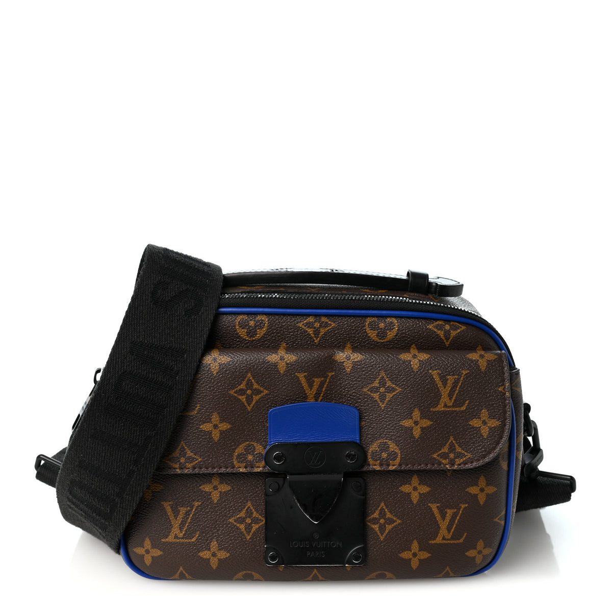 Louis Vuitton Monogram Macassar S Lock Messenger Blue 1 of 10
