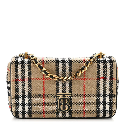 Burberry Calfskin Boucle Check Small Lola Chain Bag 1 of 8