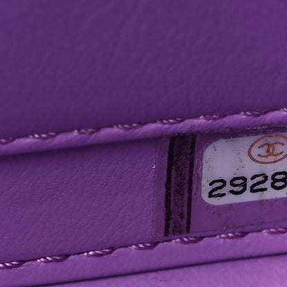 Chanel Caviar Quilted Small CC Filigree Vanity Case Purple 7 of 10