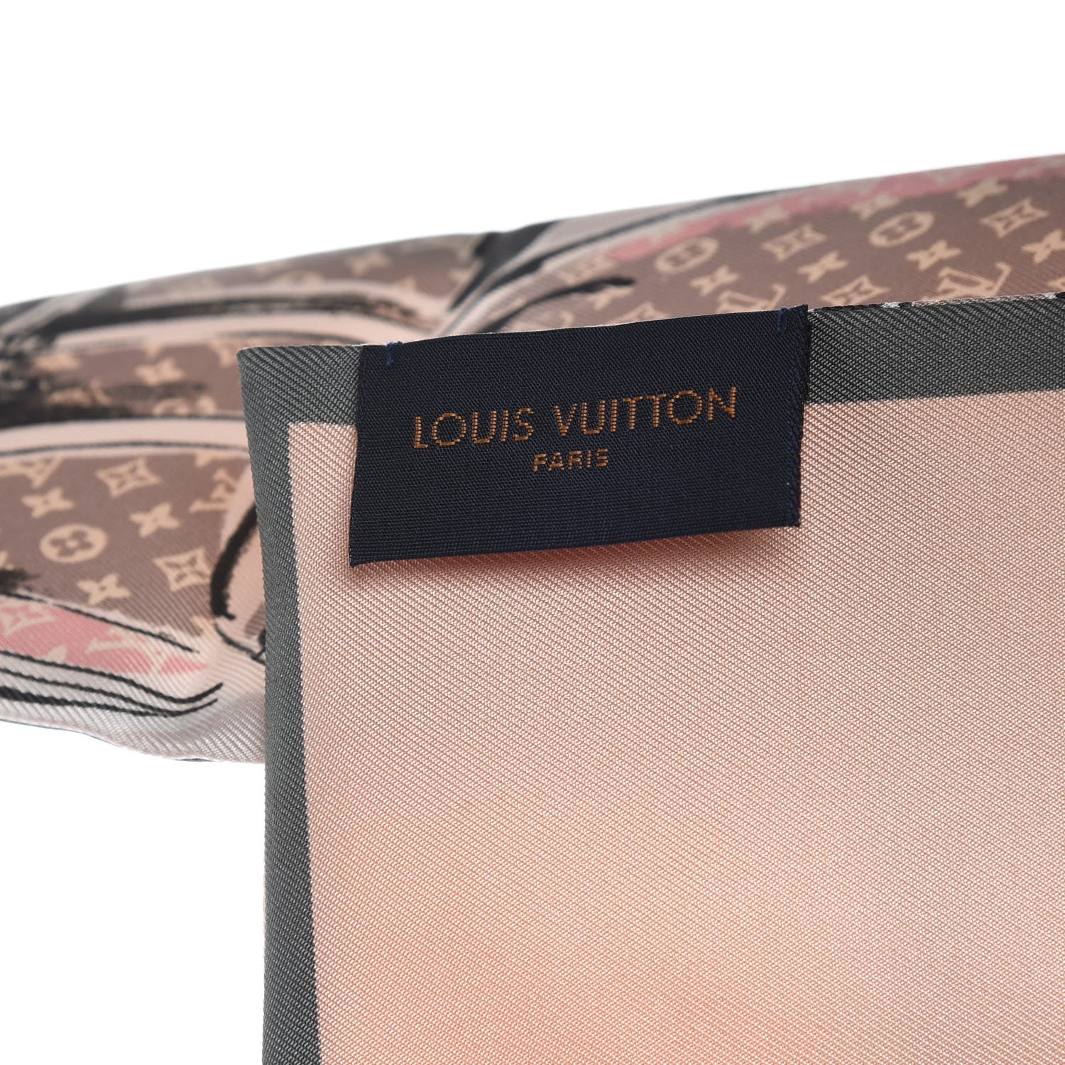 Louis Vuitton Silk Monogram Trunks Bandeau Rose Poudre 4 of 4