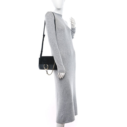 Chloe Suede Calfskin Small Faye Shoulder Bag Black 3 of 8