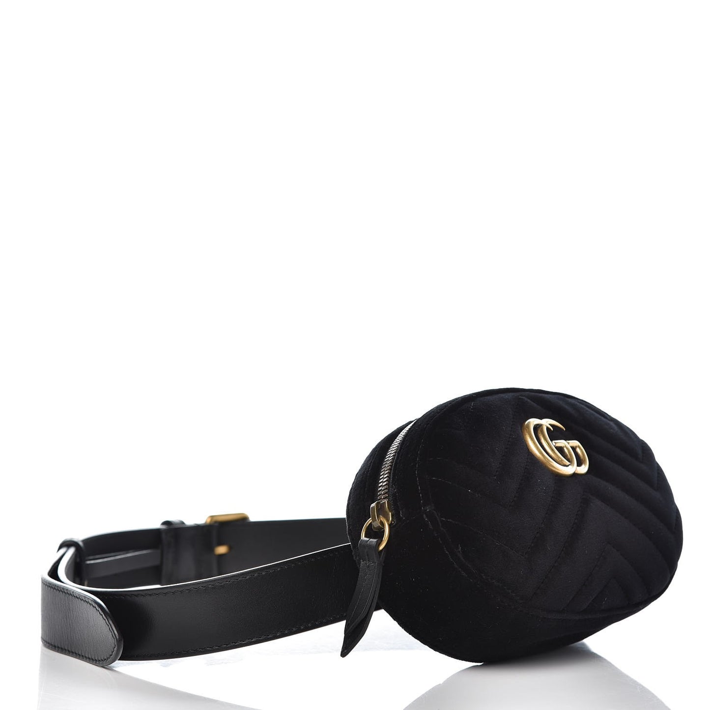 Velvet Matelasse GG Marmont Belt Bag 95 38 Black