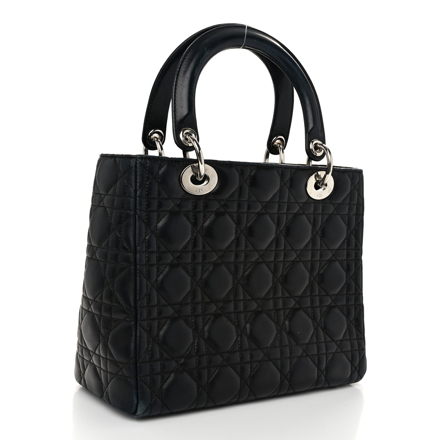 Christian Dior Lambskin Cannage Medium Lady Dior Black 3 of 16