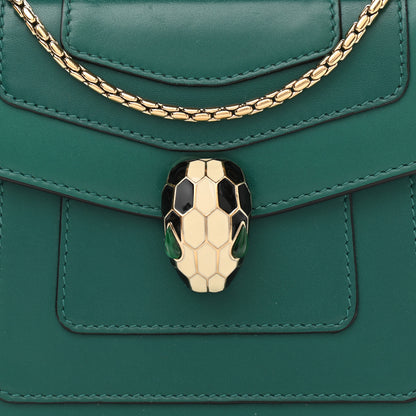 Bulgari Calfskin Serpenti Forever Crossbody Bag Emerald Green 7 of 13